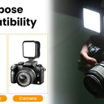 Minifocus Full Color RGB LED Video Light 2500K-7000K 800LUX Mini Fill 3 Cold Shoe 1800mAh Type-C Pocket Camera Hot Shoe Light