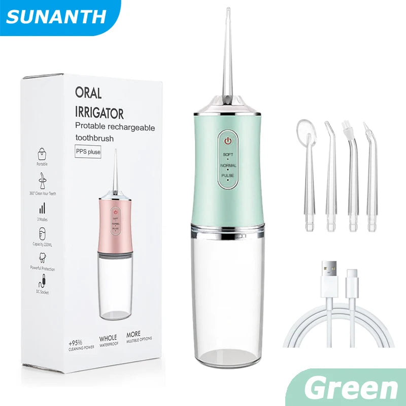 Irrigador Oral portátil, limpieza de dientes