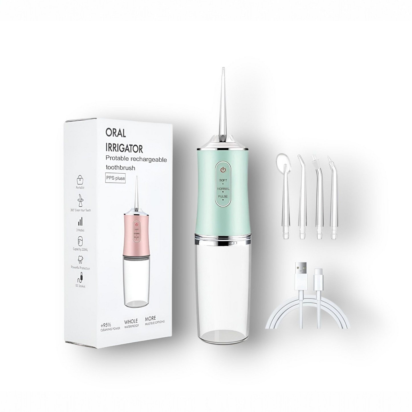 Irrigador Oral portátil, limpieza de dientes
