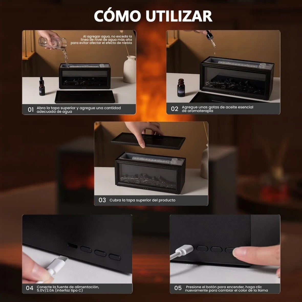 Difusor de aire para chimenea